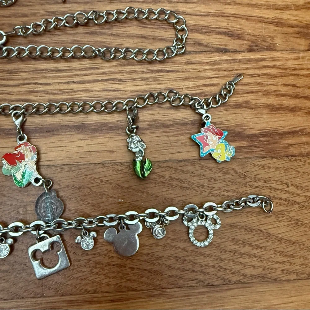 Disney Mickey, little mermaid, charm bracelets